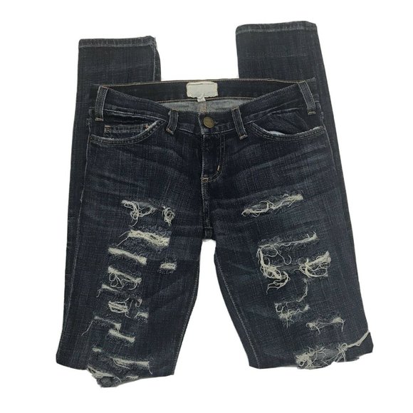 Current Elliot "The Skinny" Ripped Destroyed Jeans - Picture 5 of 13